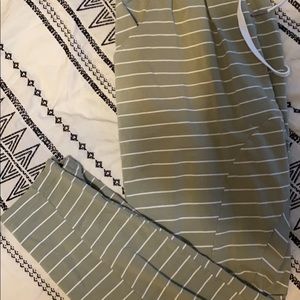 Green Striped Drop It Like It’s Crotch Pants XS